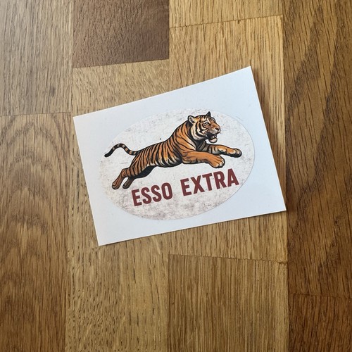 Esso extra tiger sticker - esso, decal