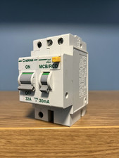 CRABTREE 32 AMP TYPE 3 M9 30mA DOUBLE POLE RCBO RCD MCB POLESTAR