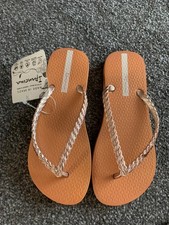 Ipanema Sun Kissed Exuberance chrome Flip Flops Size 4 uk New Brazil