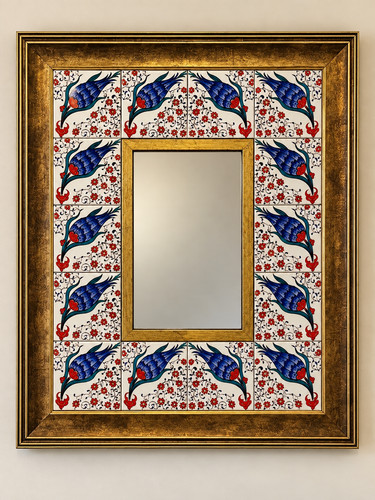 Turkish znik tile mirror - tile,