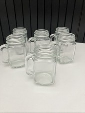 6 X Cute Mini Mason Jars Without Lids