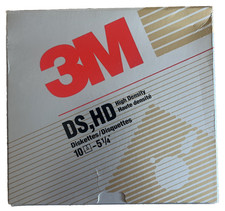 10x 3M 5 1/4" Double Density DS DD floppy Diskettes disks 10 Pack