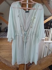 F&F Cover Up Beach blue UK XL  100% viscose, used VGC