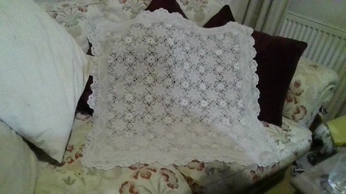 Vintage beige crochet cotton - crochet,