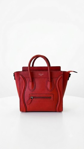Celine nano luggage tote red - tote,