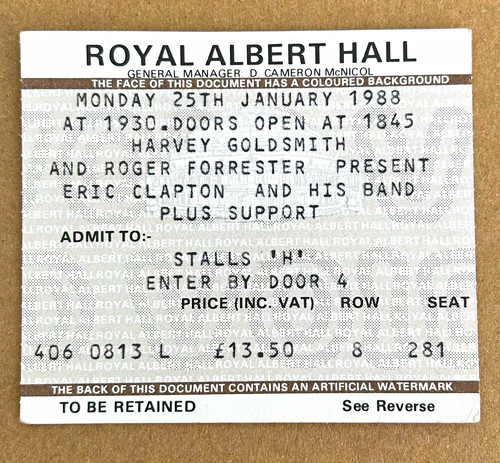 Eric clapton royal albert - royal, hall