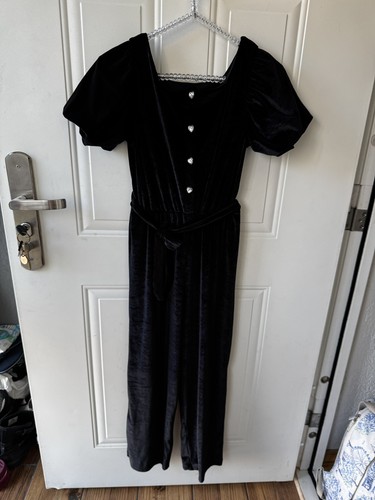 Zara black velvet jumpsuit - zara,