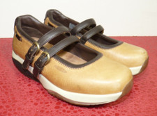 MBT Changa Womens Tan Brown Leather Wedge Walking Shoes Pumps Uk 3.5 Eu 36.5