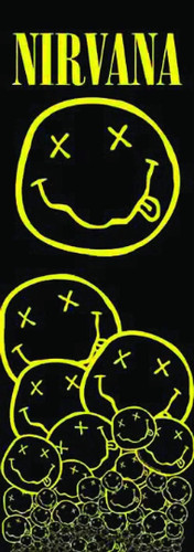 Nirvana smiley fabric door - nirvana,