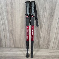 Naxuji Antishock Telescopic Trekking Walking Hiking Poles Red (95-110cm) Pair