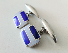 Vintage 1930s cufflinks silver - vintage,