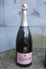 Lanson Rose Champagne 1.5L Magnum Empty Dummy Display Bottle. Bar Pub Shop Prop