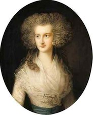 A4 photo Thomas Gainsborough Portrait Of Elizabeth Bowes, Mrs Croft