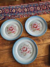 Camping Caravan Campervan Picnic Cath Kidston 3 Enamel Vintage Plates