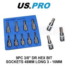 US PRO Tools 9PC 3/8" DR Hex