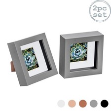 4 x 4 3D Box Frame Photo Picture Deep Display Shadow with 2 x 2 Mount