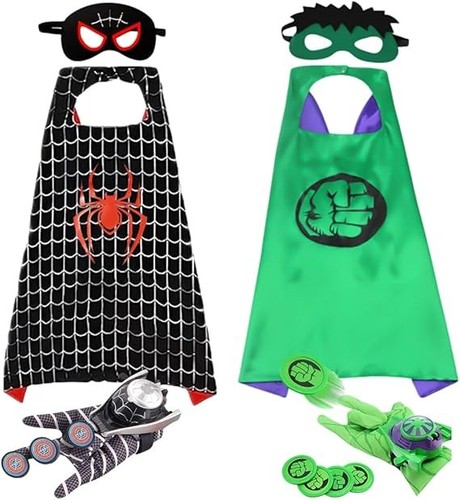 Spider capes masks set hulk - masks,