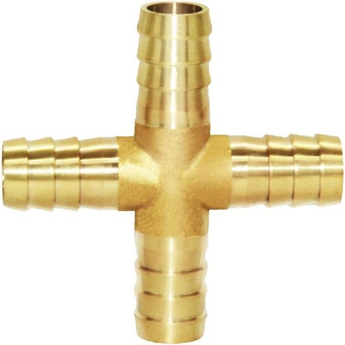 Brass barbed piece way - t,