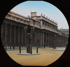 ANTIQUE Magic Lantern Slide THE BANK OF ENGLAND LONDON C1890 VICTORIAN PHOTO