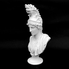 ROMA - MARBLE BUST SCULPTURE OF ROMAN GODDESS - MADE IN ENGLAND  9"