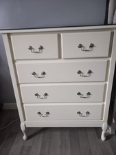 White 5 Draw French Style Chest Of Draws
