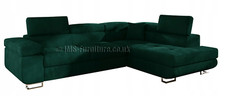Corner sofa bed ANTONY -- DARK