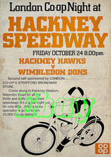 Hackney Speedway Retro A4 Glossy Poster Print