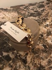 Phase Eight Gold Coloured Metal Flat Chain Linked Bracelet In Box, NWT