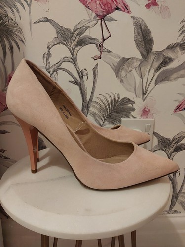 Blush pink heeled shoes - heeled, 6