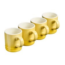 Espresso Coffee Cups Set of 4 100ml Mini Stoneware Drinking Mugs in 10 Colours
