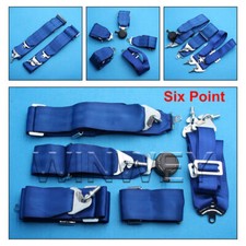 Universal New Racing Harness Seat Belt - 3" Nylon 4 / 5 / 6 Point Fixing - Blue