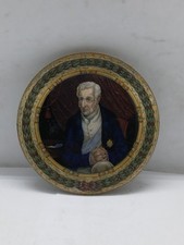 Old Prattware Pot Lid Wellington With Clasped Hands