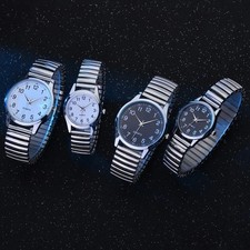 Ladies and Gents plain dial  single or pair.  expanding strap  Quartz watches