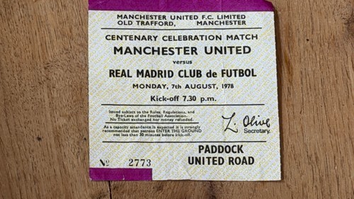 Ticket 1978 manchester - ticket,