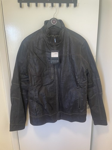 Brown leather jacket men - brown, men's