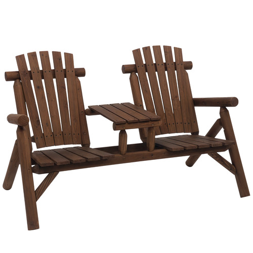Outsunny wood patio bench - patio, 2