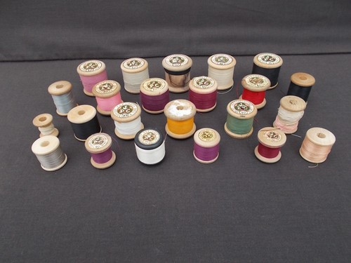 Vintage wooden cotton reels - vintage,