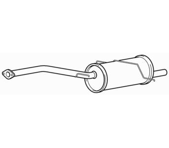 Euroflo rear exhaust silencer - rear,