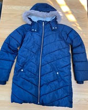 Marks and Spencer Girls School Coat. Navy blue. Age 11-12 years.