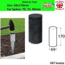 Black fence post spike - fence,