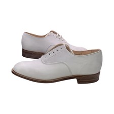 Sanders White Leather Oxford