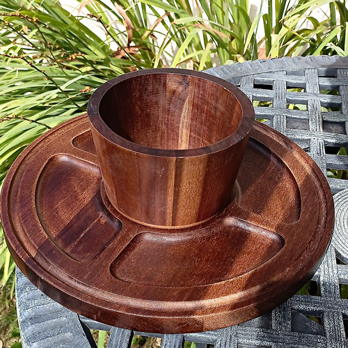 Wooden chip dip serving - chip,