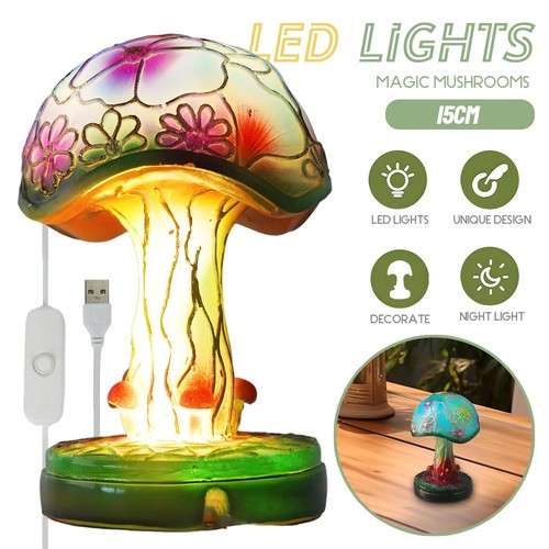 Mushroom table lamps resin - mushroom,