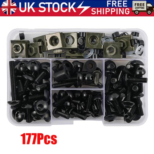 Black fairing bolts screws kit - fairing,