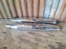 Harley Davidson Softail Exhaust Pipe Silencer End Can Mufflers X2 Pair 64900456