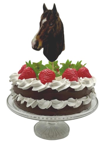 Brown horse cake - horse,