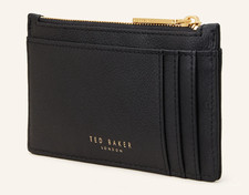 Ted Baker black Marleah leather Zip Card Holder leather purse slim NEW authentic