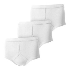Y Fronts White 12 Pack Men's