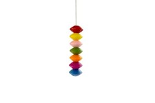 Funky Wooden Rainbow Disc Bead