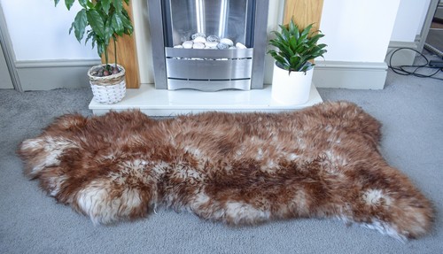 Sheepskin rug brown tipped - rug,